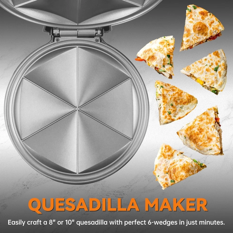 Deluxe Quesadilla Maker с дополнительной начинкой дизайн, нескользящий и 900 Вт мощности - Изображение 4 из 4