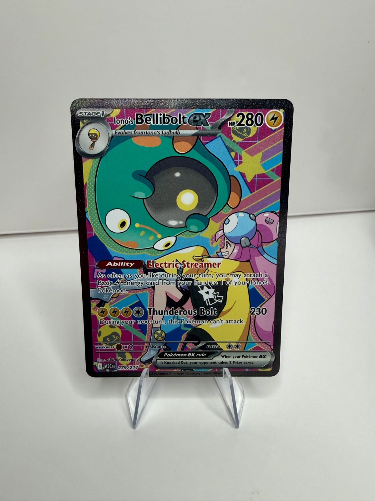 Iono's Bellibolt Ex 279/217 SIR Ascended Heroes Pokemon NM