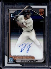 2024 Bowman Draft Dakota Jordan Chrome Auto 1st Prospect #CPA-DJ Giants