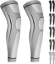 2 Pack Full Leg Compression Sleeves for Men And Women Long Knee Brace Support...