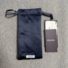 Authentic Prada Eyewear Drawstring Pouch Eyeglasses Sunglasses Satin Soft Case
