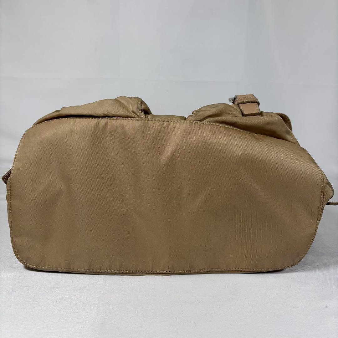 Prada Mini Nylon Backpack Beige Triangle Logo Aut… - image 6