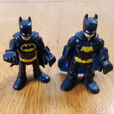 Imaginext Batman Figures Set Of 2 Black Batman & DC Super Friends Batman XL