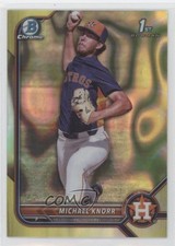 2022 Bowman Draft Chrome Yellow Lava Refractor 26/75 Michael Knorr #BDC-120 09l8