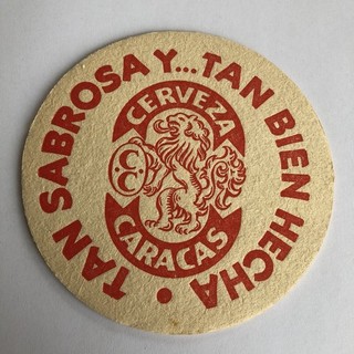 Uralter Bierdeckel Südamerika Venezuela Cerveza Caracas