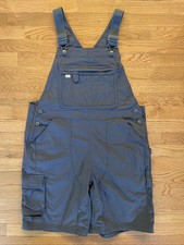 Duluth Heirloom Gardening Short Overalls Women  s Large Gray Nylon Preowned 1189