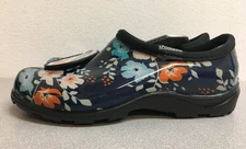 Sloggers 5120FFNBL07 Floral Fun Blue Women's Garden/Rain Shoes Size 7 US