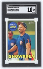 Carlos Correa Houston Astros 2018 Topps Heritage Nickname Variation
