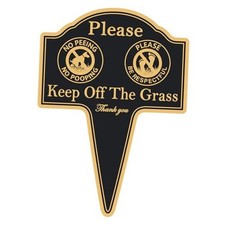 Stay off Grass Signs for Yard No Pooping and Peeing Dog Signs for Lawn Keep 1