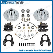 For Ford 1937 - 1948 Deluxe Spindle Disc Brake Kit 5 On 4-12 Caliper