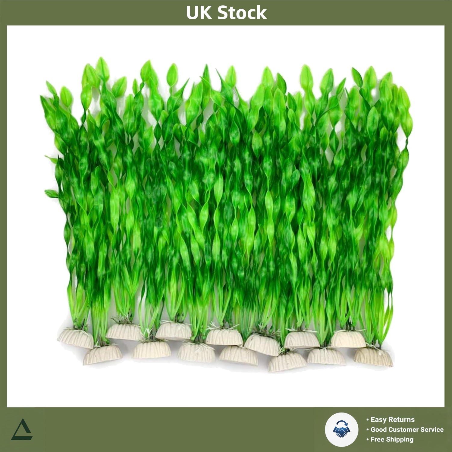 Vibrant Artificial Aquarium Seaweed Plants Fish Tank Decor 14 PCS 11.8""