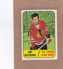 1967-68 TOPPS HOCKEY ERIC NESTERENKO #60 BLACK HAWKS EX/EXMT *A39435