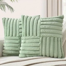 Pack of 4 Cushion Covers 18x18" Fluffy Sofa Bed Decorative Throw Pillow Cases