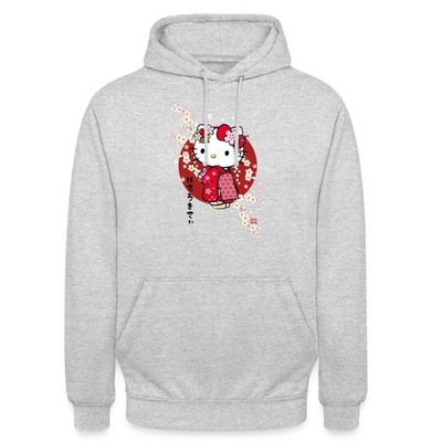 Hello Kitty Japan Kimono Kirschblüten Unisex Hoodie