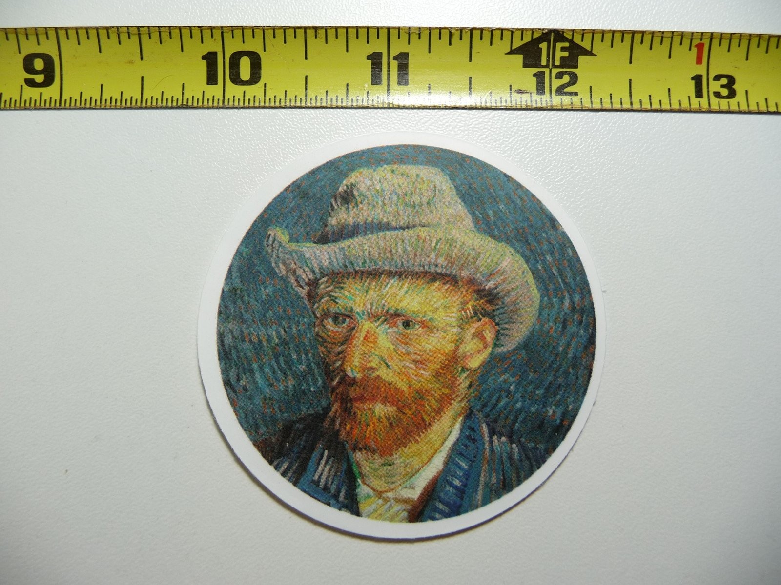 Vincent Van Gogh Portrait Circle Sticker Classic Art Decal  