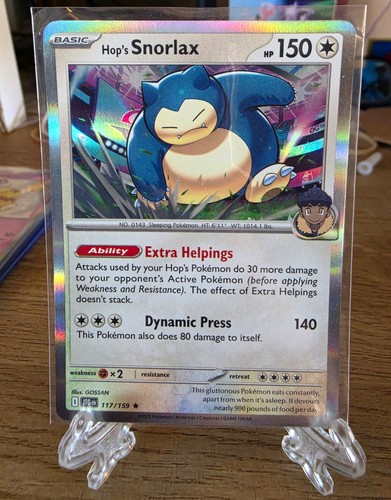 Hop's Snorlax 117/159 Journey Together Rare Holo EN Pokemon TCG Pokemon Card
