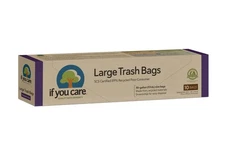 If You Care Large Trash Garbage Bags with Drawstring, Made of Recycled Materi...