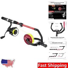 Fishing Line Winder Spooling Station - Ambidextrous, Aluminum Handle, Unwinding