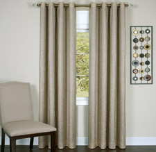 Tan Blackout Curtain Panel 52 x 63 ACHIM Heavy Duty Window Curtain