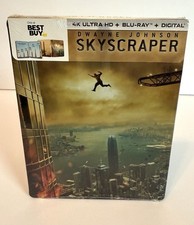 Skyscraper: Steelbook Best Buy Exclusive OOP, 4K UHD, Blu-ray, Digital