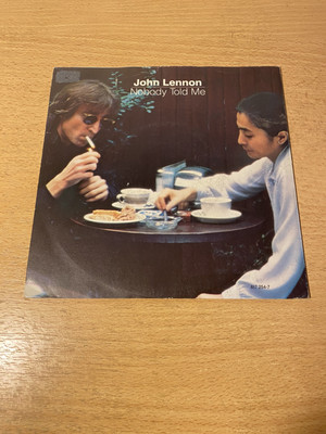 7'' JOHN LENNON (THE BEATLES) * Nobody Told Me (HARD COVER) BELGIUM PRESS
