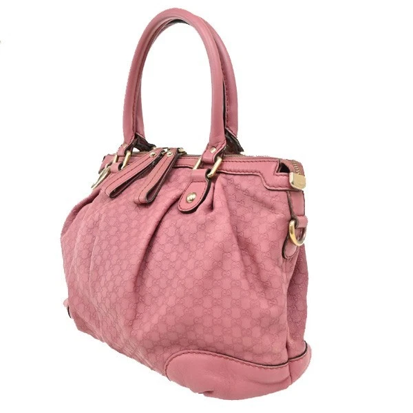 GUCCI Sukey Guccissima GG Pattern Shoulder Bag Leather Pink GHW 36CA245 - Image 2 of 4