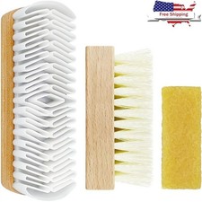 Suede Shoe Cleaner Kit 3Pcs Brush Eraser Stain Remover Travel Cleaning Tools New
