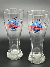 Pair of Planet Hollywood Orlando Florida 8.25" Collectible Beer Pilsner Glass