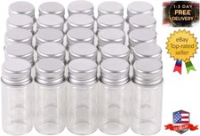 100 Tiny Glass Bottles Clear Small Vials 15ml Empty Mini Jars with