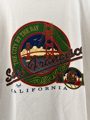 Stedman Hanes Cotton T-Shirt Sz L (42-44) City by the Bay San Francisco CA USA