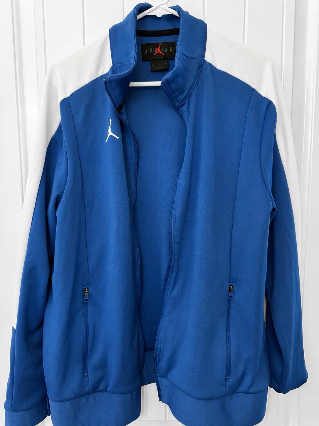 Jordan Men’s Full Zip Track Jacket Blue White Size XL
