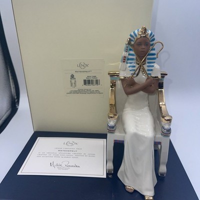 Lenox Egyptian Collection Queen Hatshepsut Figurine #773958 Pharaoh 24kt Gold