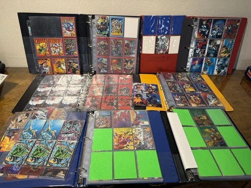 Vtg Marvel DC Comic Trading Card Collection HUGE LOT w/promos Binder Spider-Man