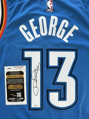Paul George Signed Oklahoma City Thunder Jersey JSA COA #13 76ers