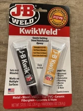 J-B Weld 8276 KwikWeld Quick Setting Steel Reinforced Epoxy - Dark Grey 2 oz