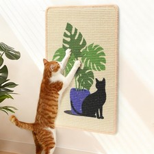 Sisal Cat Scratching Mat 23.6x15.7 Inch Natural Pad Indoor Wall Floor Flower