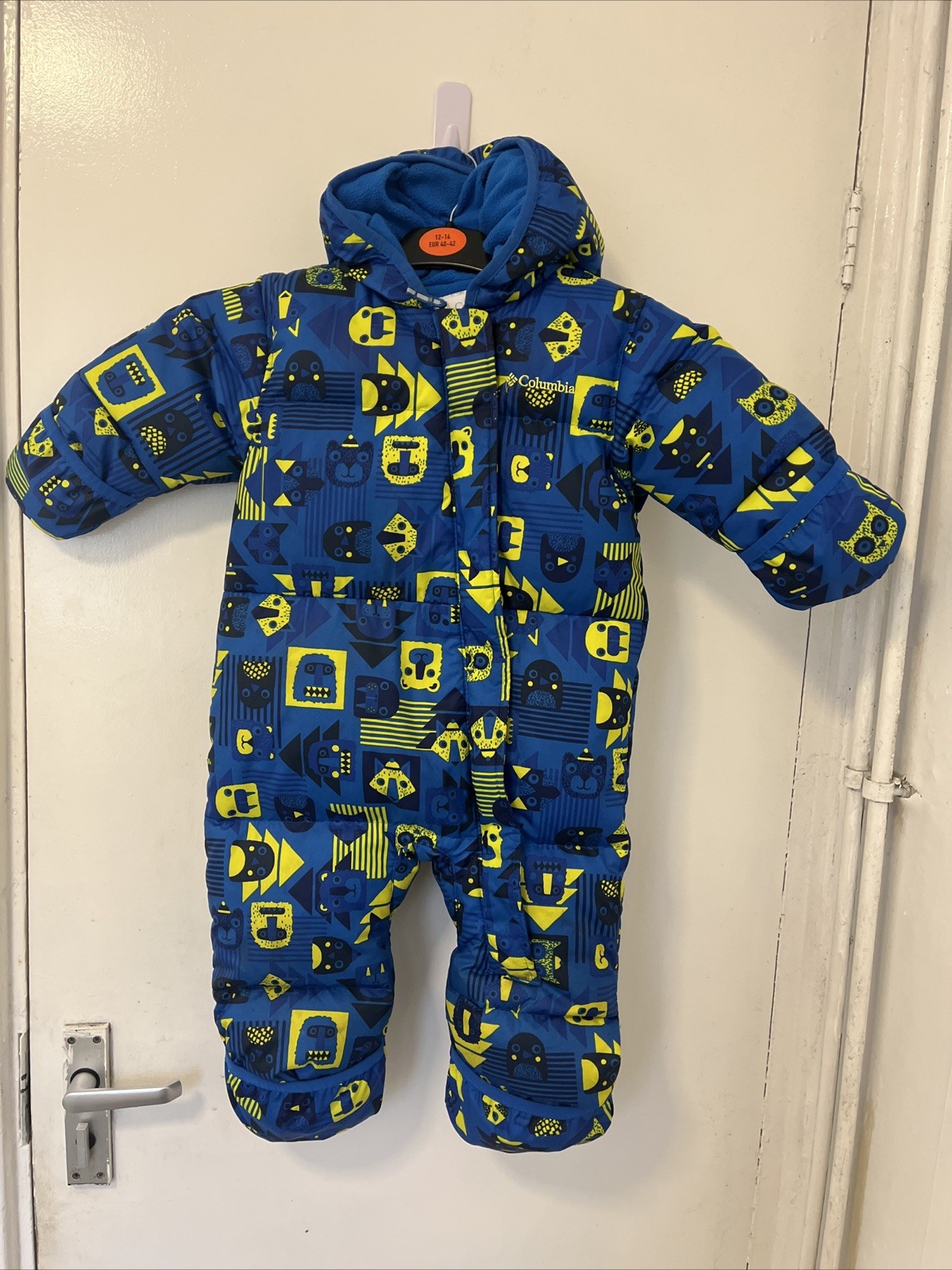 Columbia Acurrucado Conejo Plumón Una Pieza Traje de Nieve Con Capucha Infantil Talla 12-18 Meses