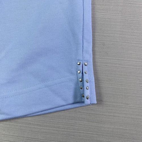 Alfred Dunner Comfort Waste Capri Pants Womans Size PXL Sky Blue Rhinestone Leg - Picture 3 of 10