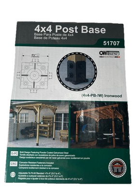 #ad OWT Ornamental Wood Ties 4x4 Post Base $28.00