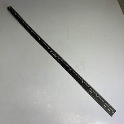 LANCE Metal Bottom Edge Metric Ruler Dual Direction Marking 100cm Black