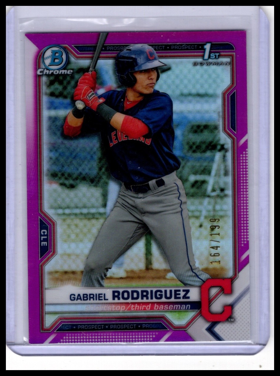 2021 Bowman Chrome #BCP-180 Gabriel Rodriguez Prospects Fuchsia Refractor #/199