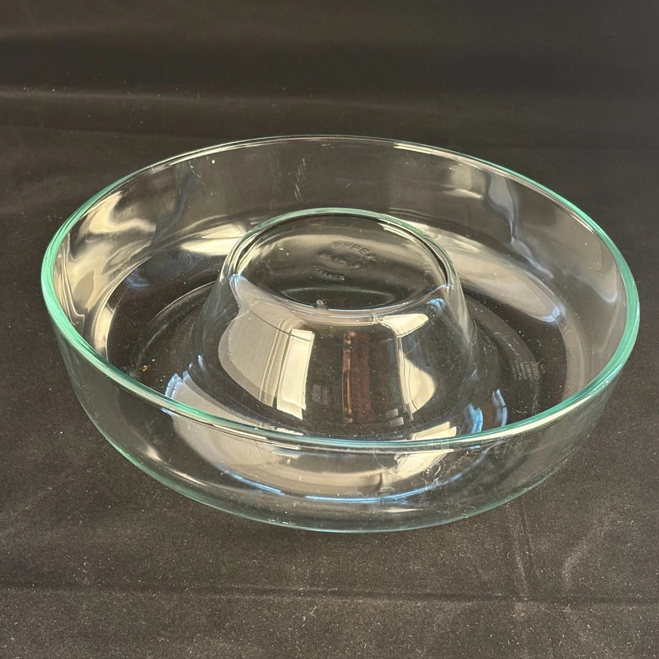 Pyrex Francia Bundt Pan Cake Anillo Gelatina Molde Vidrio Transparente 25cm Foto 4 de 4