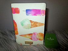 KATE SPADE ICE CREAM POPSICLE LEATHER PASSPORT HOLDER WALLET-WLRU 4189