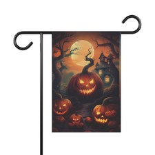Halloween Scary House Pumpkin Garden House Banner
