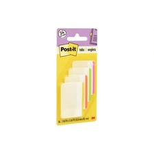 24ct 2" Durable Lined Filing Tabs 4 Colors: Removable Plastic Filing