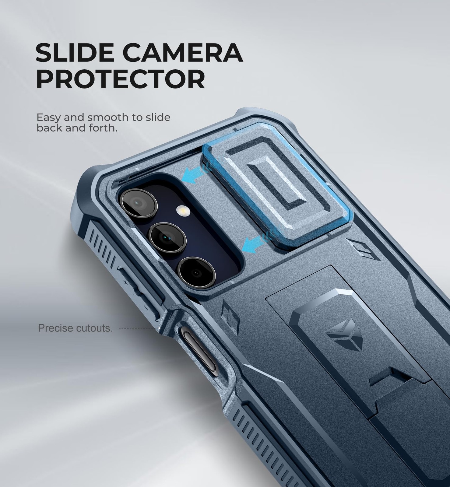 Coque Samsung A15 rigide premium à double cadre et support vidéo - 3