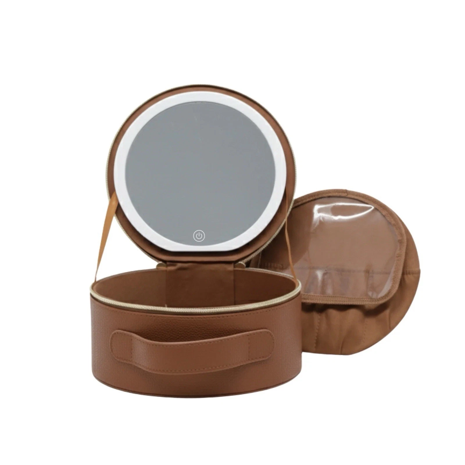 LED Makeup Case w/ Mirror Travel Cosmetic Organizer Portable Storage Box