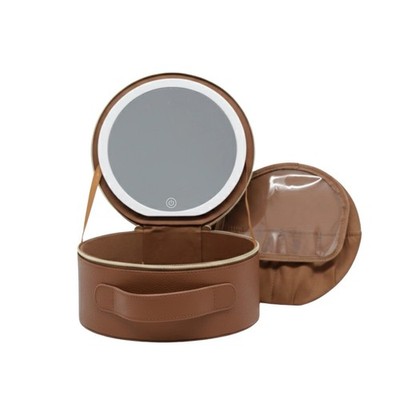 LED Makeup Case w/ Mirror Travel Cosmetic Organizer Portable Storage Box 