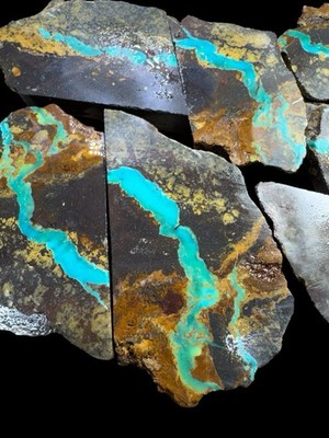 Multi Color Host Rock Ribbon Rough Stabilized Slab