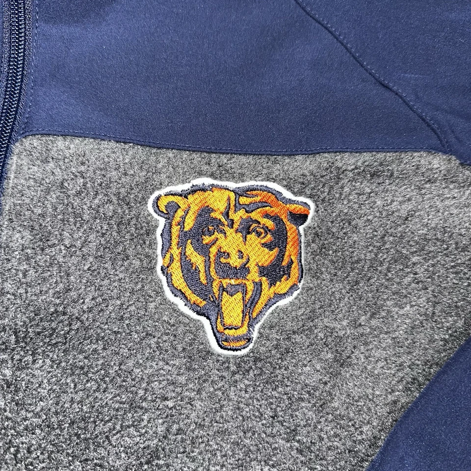 Chicago Bears Sport NFL Mens 2XL Sweatshirt 1/4 Zip Pullover Sweater Embroidered - Image 4 of 4